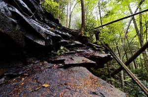 these are the rocks I went down to get to the base of the second falls