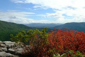 look at the cascades of blue in the distance